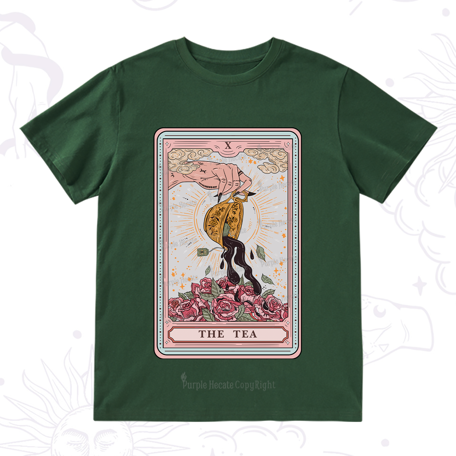 Purplehecate The Tea Tarot Card T-Shirt