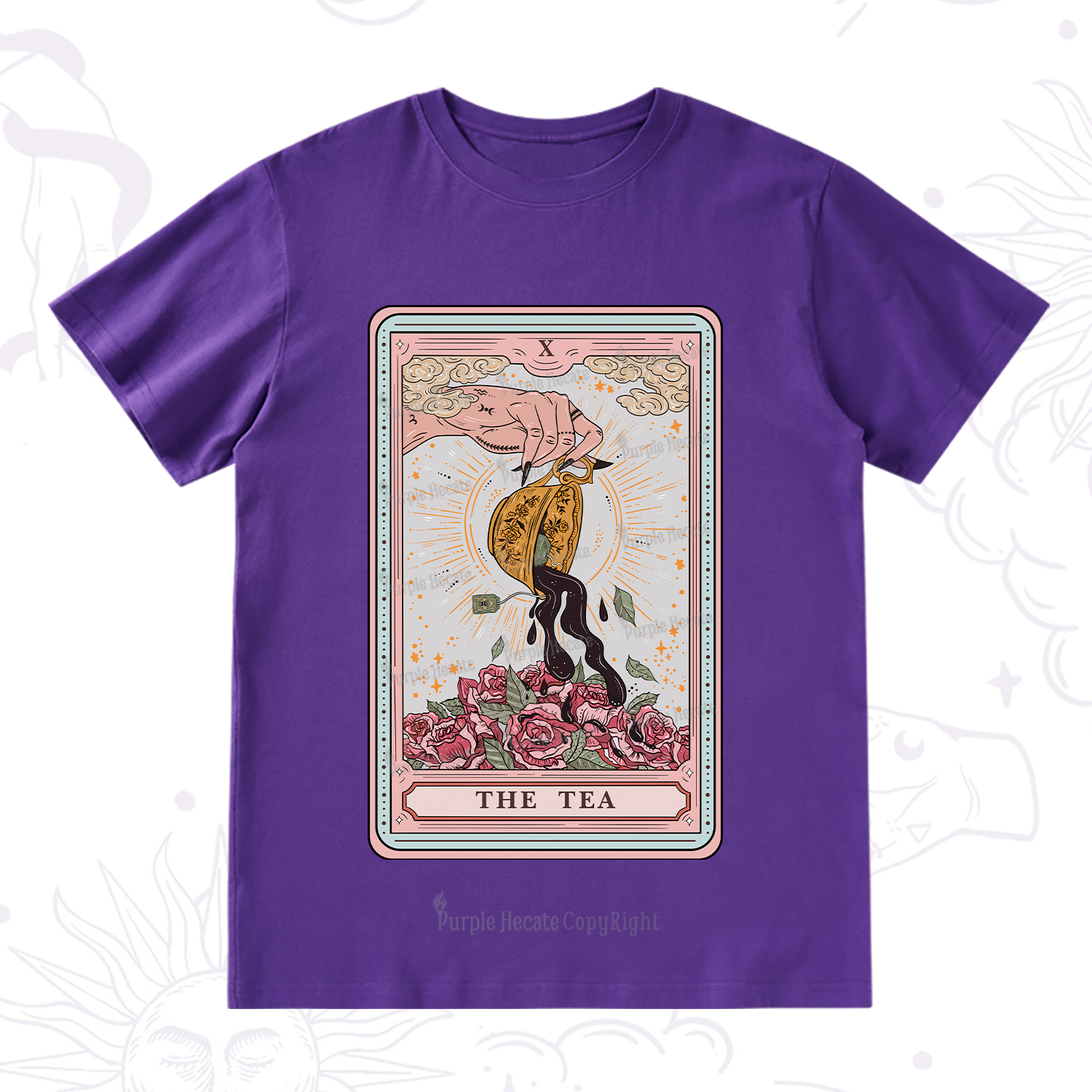 Purplehecate The Tea Tarot Card T-Shirt
