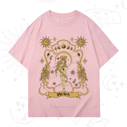 Purplehecate Aries' Astral Mirage Zodiac T-Shirt