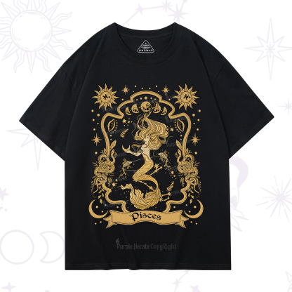 Purplehecate Pisces' Astral Mirage Zodiac T-Shirt