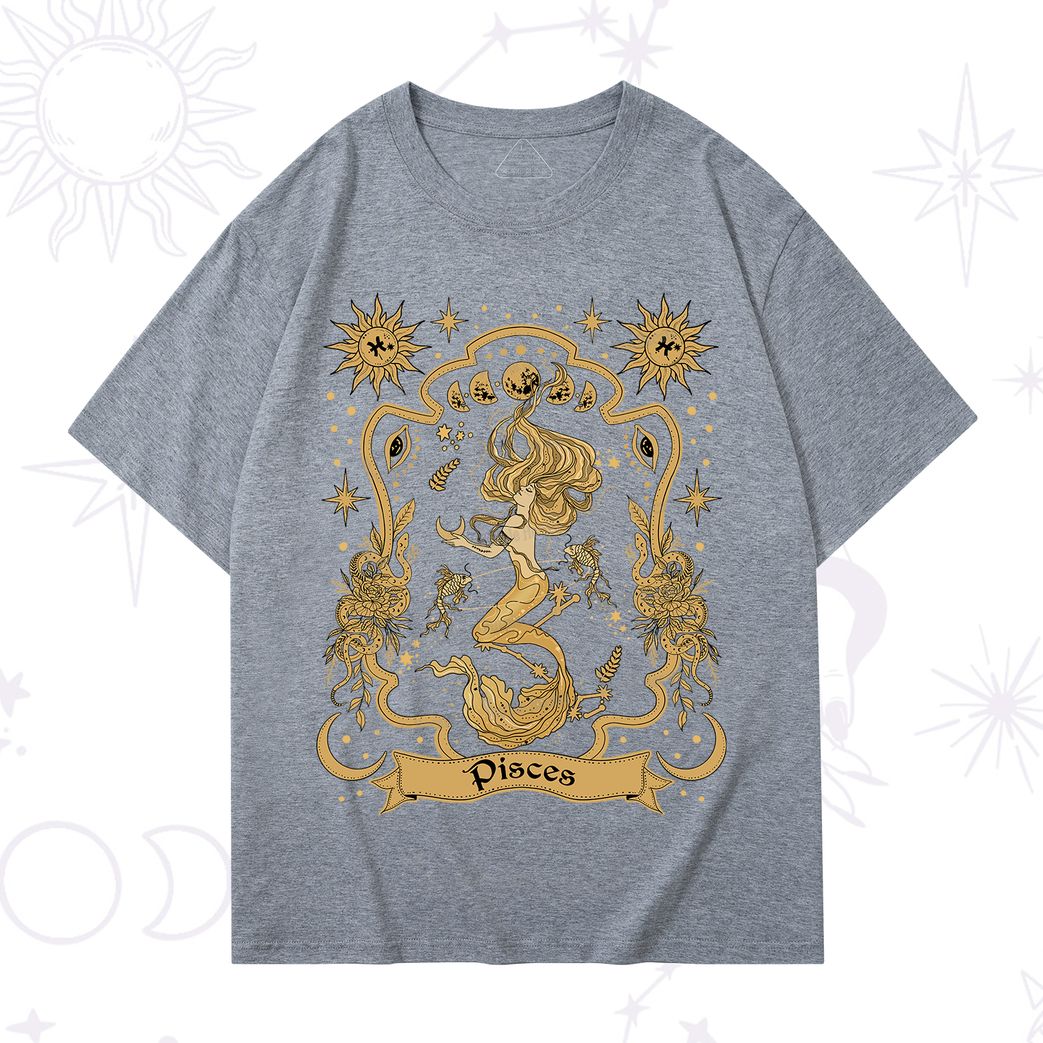 Purplehecate Pisces' Astral Mirage Zodiac T-Shirt