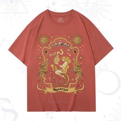 Purplehecate Aquarius' Astral Mirage Zodiac T-Shirt