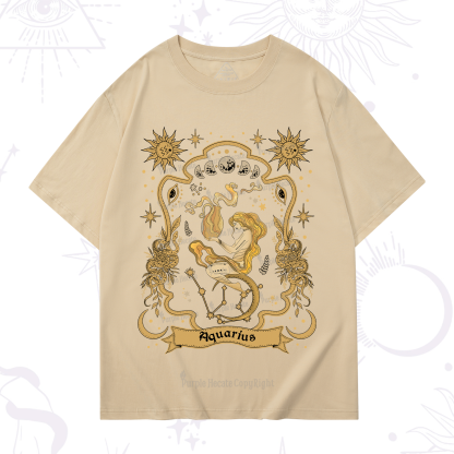 Purplehecate Aquarius' Astral Mirage Zodiac T-Shirt