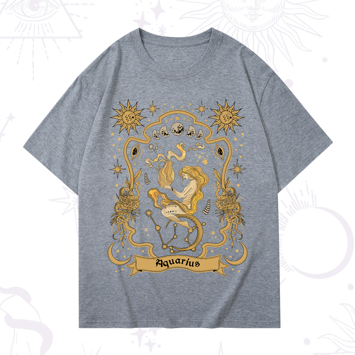 Purplehecate Aquarius' Astral Mirage Zodiac T-Shirt