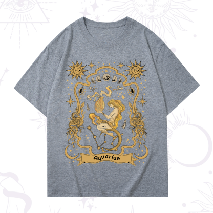 Purplehecate Aquarius' Astral Mirage Zodiac T-Shirt