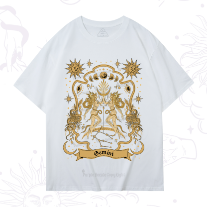 Purplehecate Gemini' Astral Mirage Zodiac T-Shirt