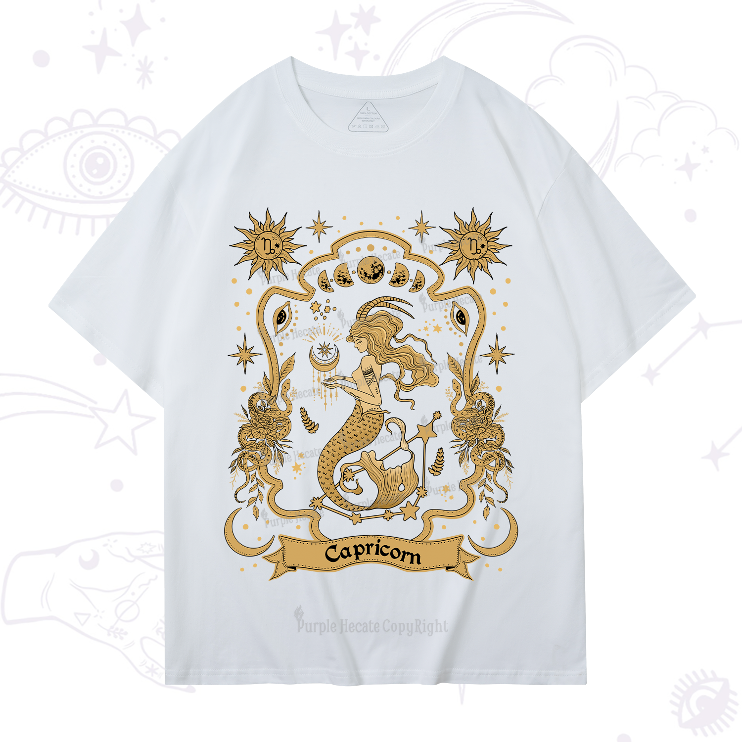 Purplehecate Capricorn' Astral Mirage Zodiac T-Shirt