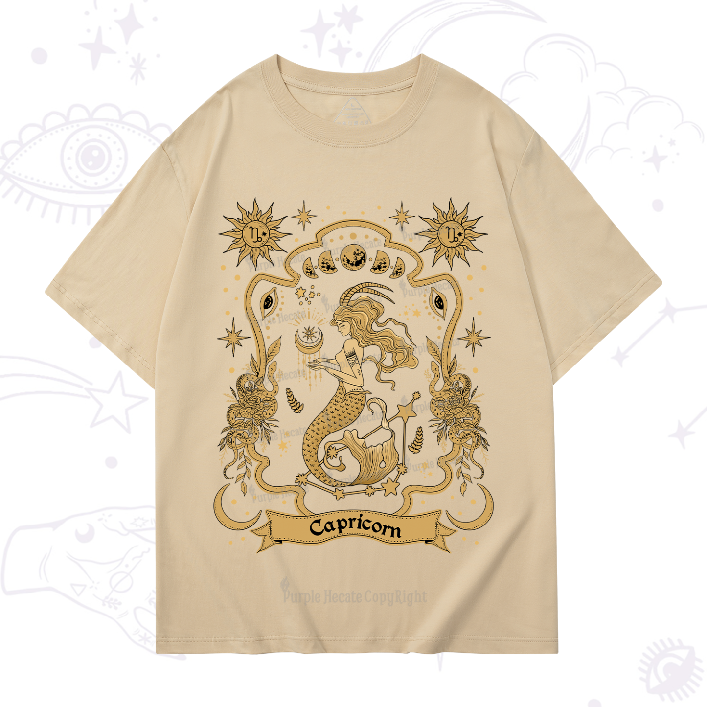Purplehecate Capricorn' Astral Mirage Zodiac T-Shirt