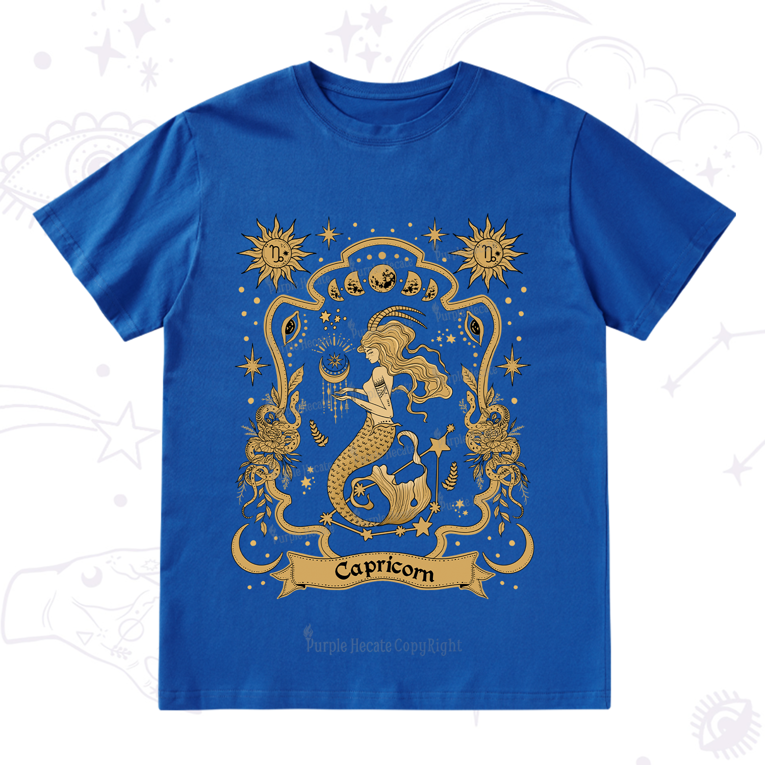 Purplehecate Capricorn' Astral Mirage Zodiac T-Shirt