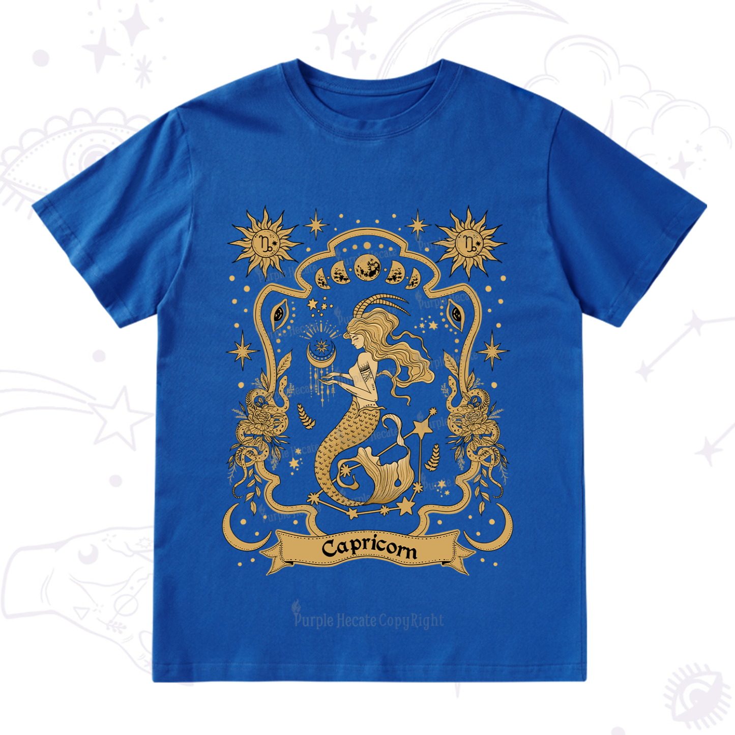 Purplehecate Capricorn' Astral Mirage Zodiac T-Shirt