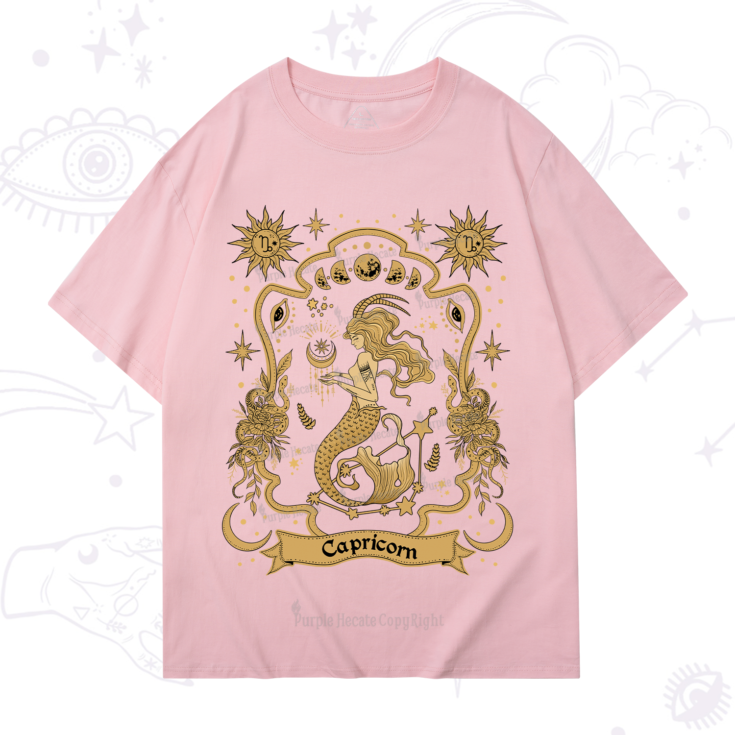 Purplehecate Capricorn' Astral Mirage Zodiac T-Shirt