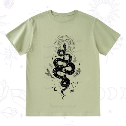 Purplehecate Mystical Moon Phases Snake T-Shirt
