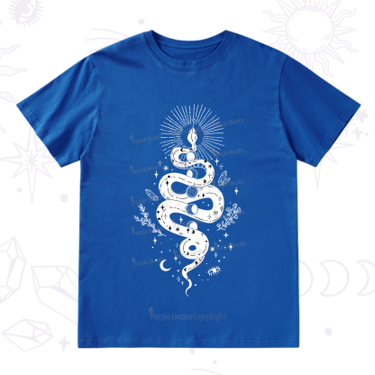Purplehecate Mystical Moon Phases Snake T-Shirt