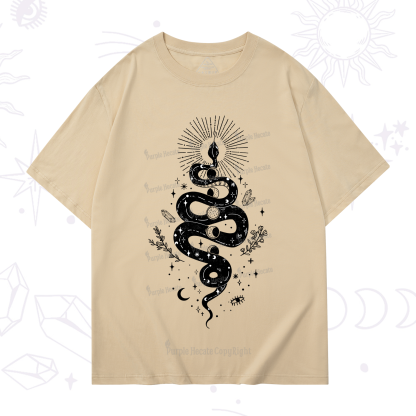 Purplehecate Mystical Moon Phases Snake T-Shirt