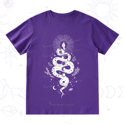 Purplehecate Mystical Moon Phases Snake T-Shirt