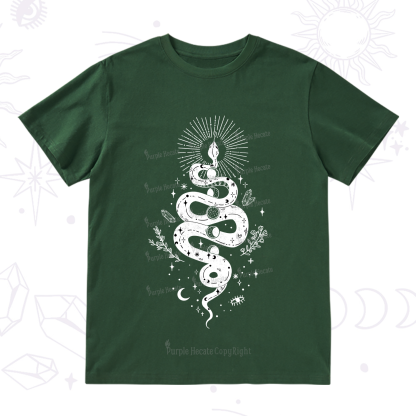 Purplehecate Mystical Moon Phases Snake T-Shirt