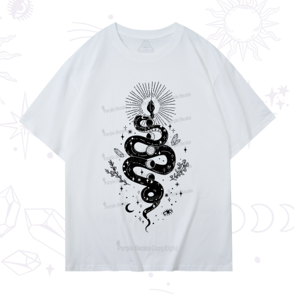 Purplehecate Mystical Moon Phases Snake T-Shirt