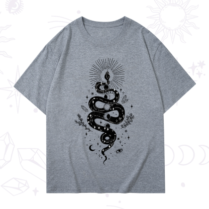 Purplehecate Mystical Moon Phases Snake T-Shirt