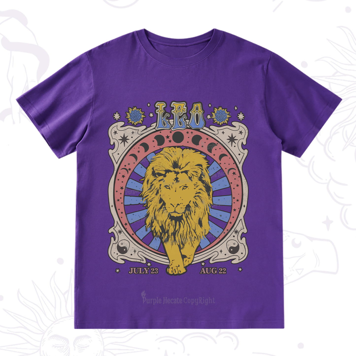 Purplehecate Leo Crew Zodiac T-Shirt