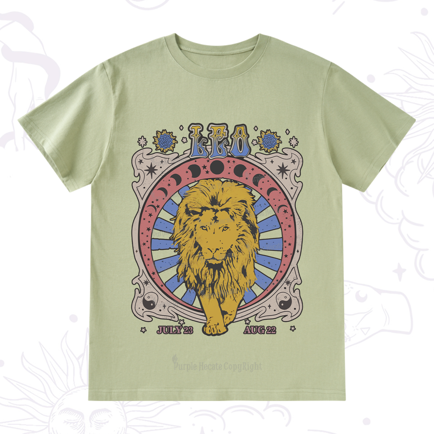 Purplehecate Leo Crew Zodiac T-Shirt