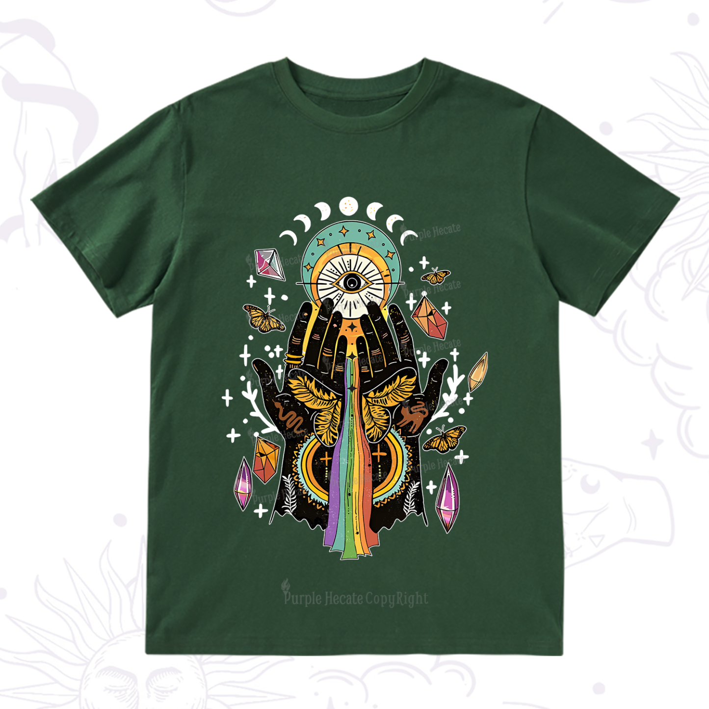 Purplehecate Mystical Witchy Hands T-Shirt