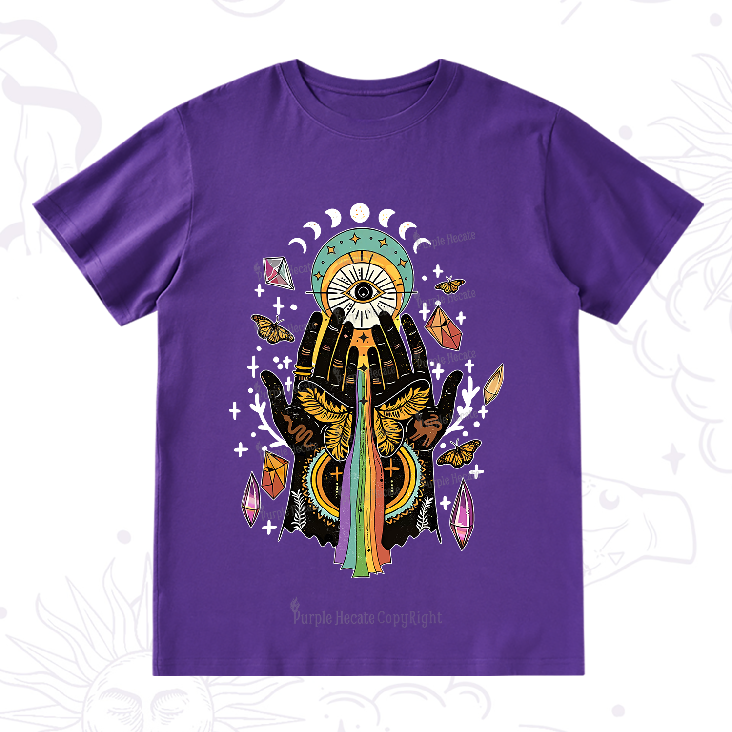 Purplehecate Mystical Witchy Hands T-Shirt