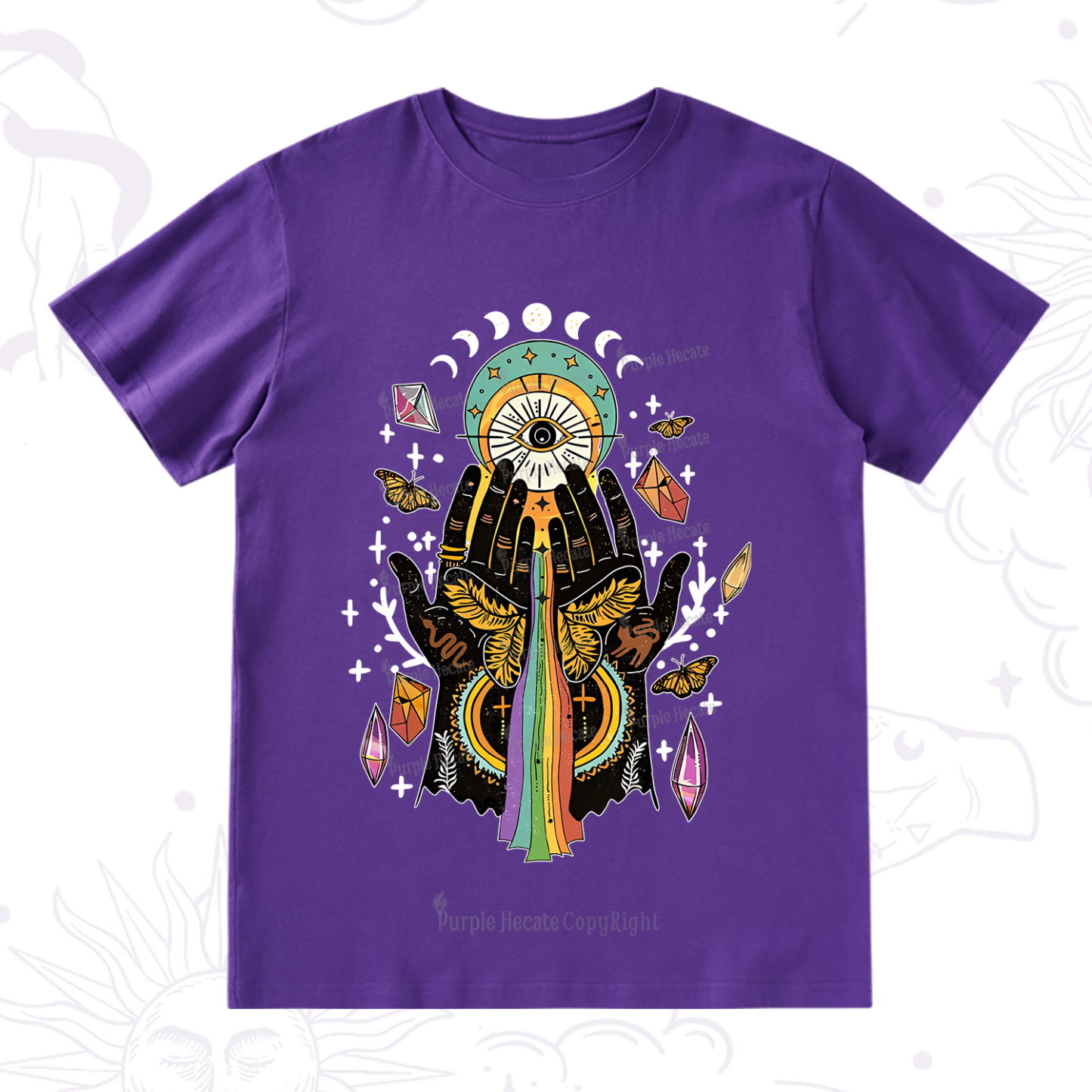 Purplehecate Mystical Witchy Hands T-Shirt