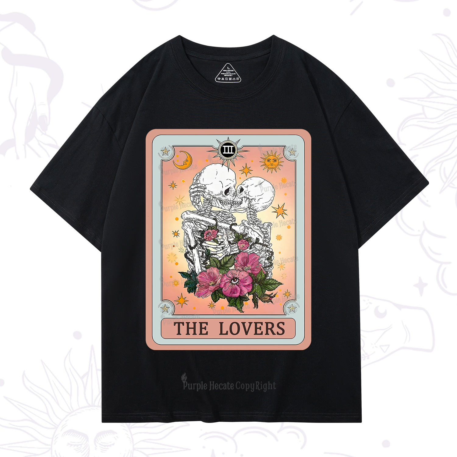 Purplehecate The Lovers Tarot Card T-Shirt