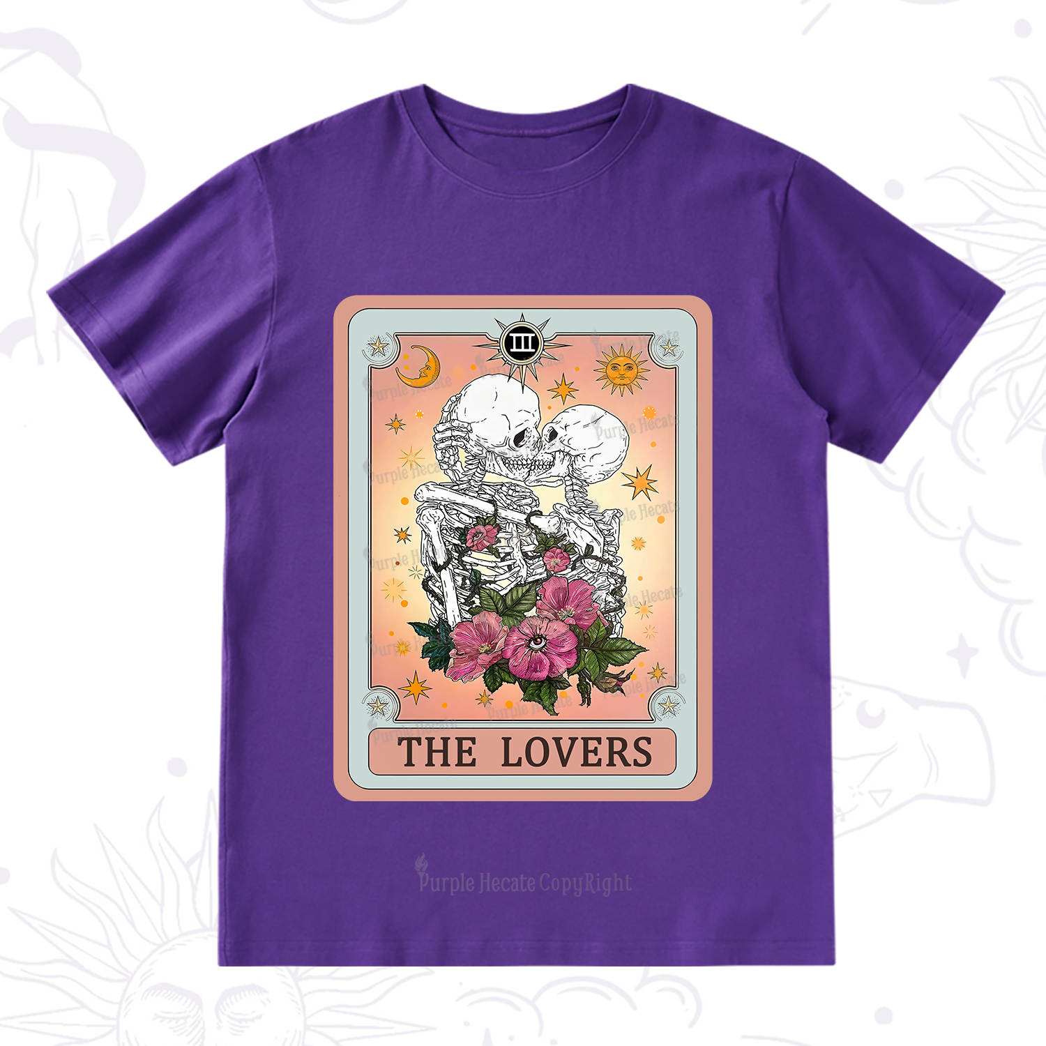 Purplehecate The Lovers Tarot Card T-Shirt