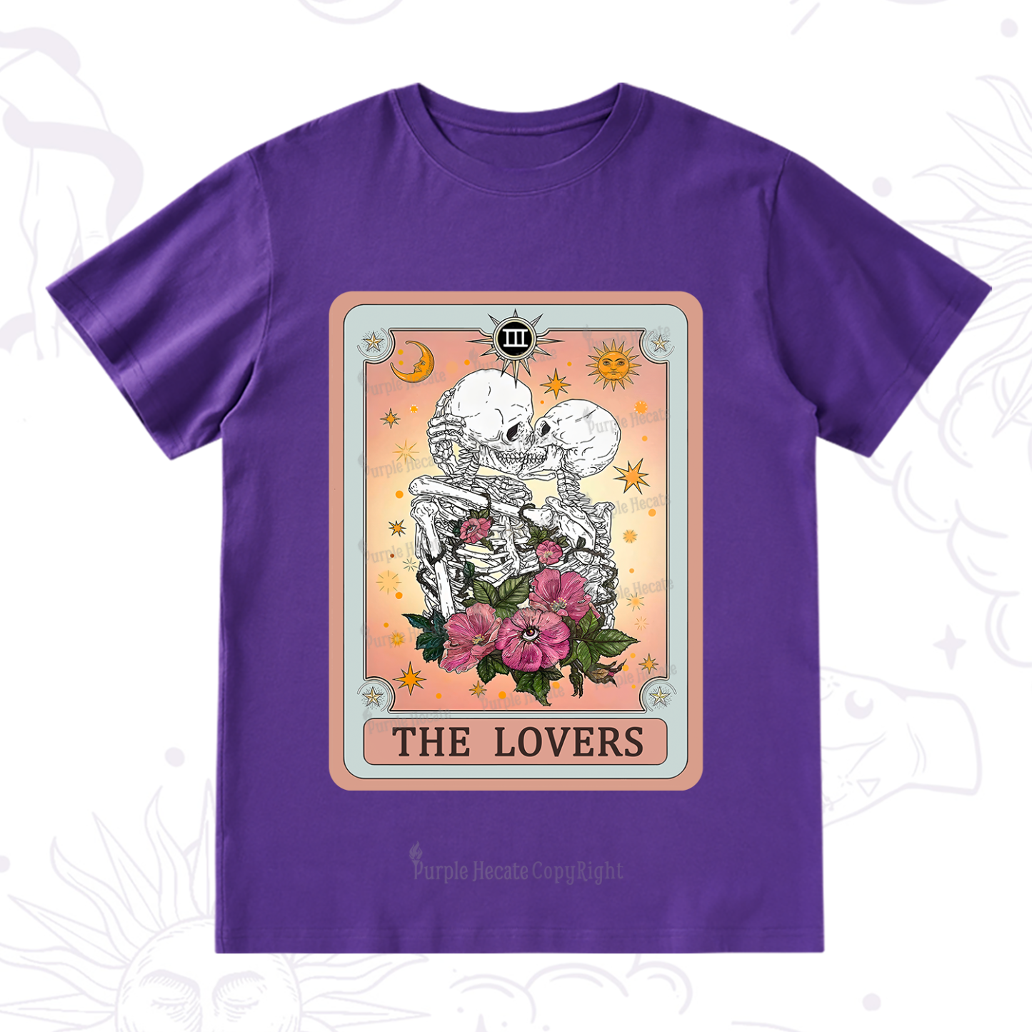 Purplehecate The Lovers Tarot Card T-Shirt