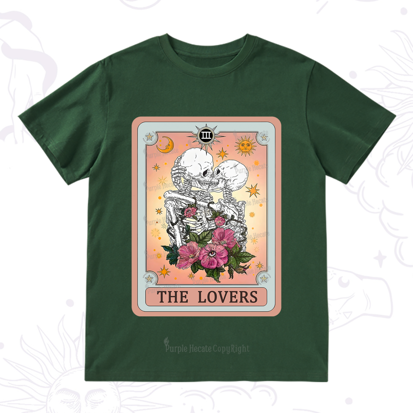 Purplehecate The Lovers Tarot Card T-Shirt