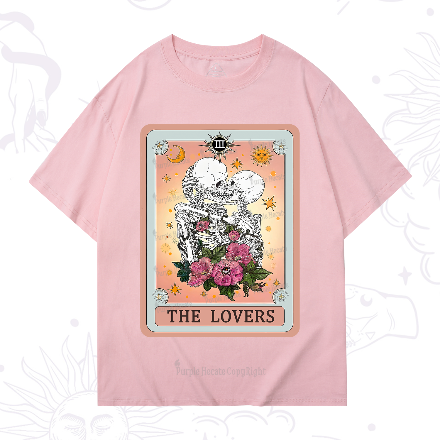 Purplehecate The Lovers Tarot Card T-Shirt