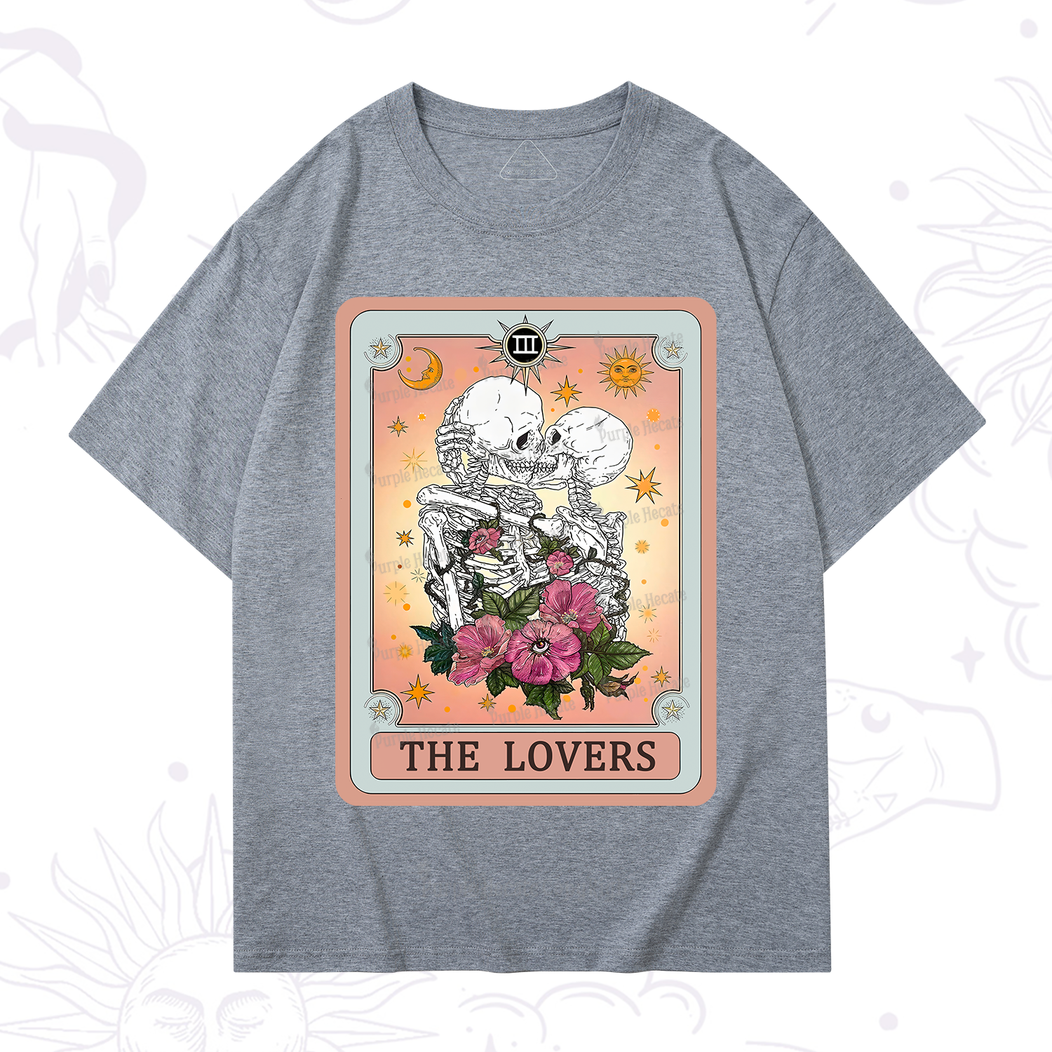 Purplehecate The Lovers Tarot Card T-Shirt