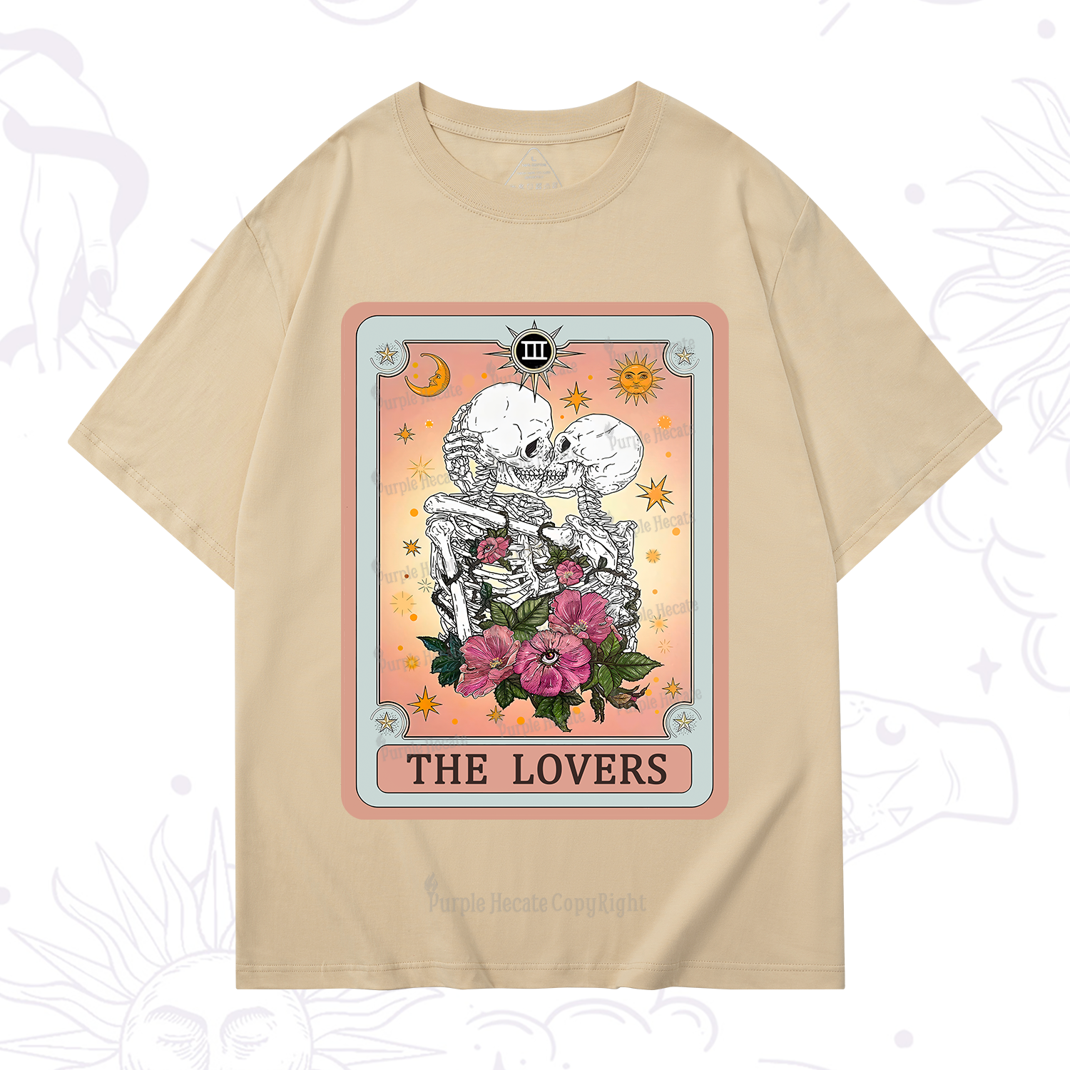 Purplehecate The Lovers Tarot Card T-Shirt