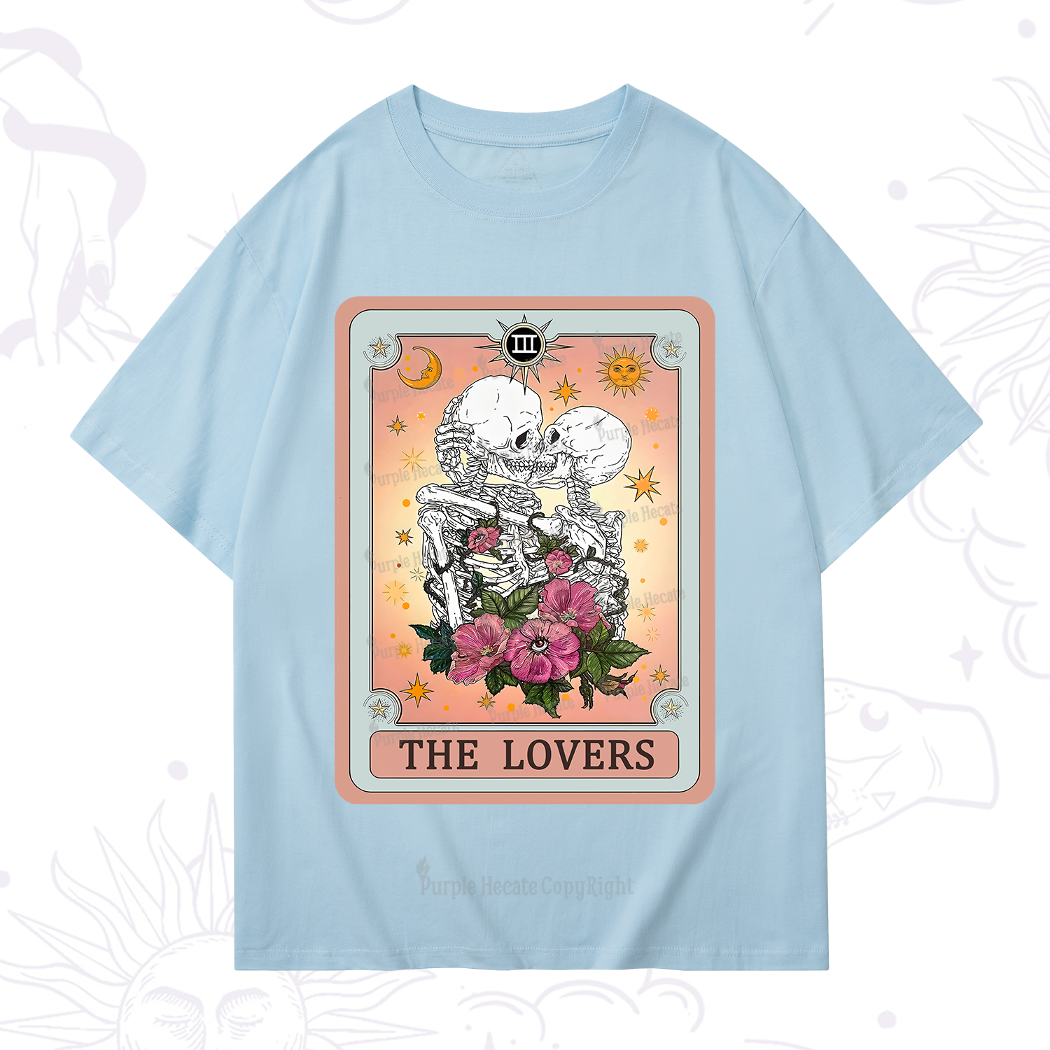 Purplehecate The Lovers Tarot Card T-Shirt