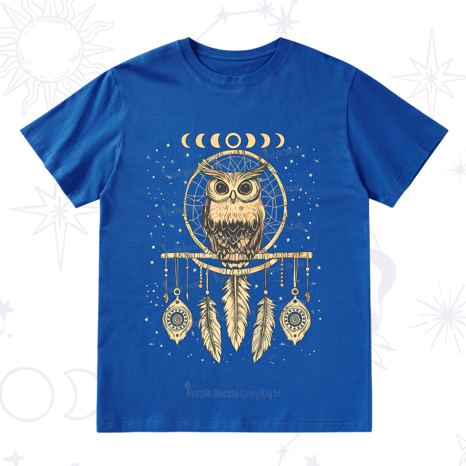 Purplehecate Luna Owl Dream Catcher T-Shirt