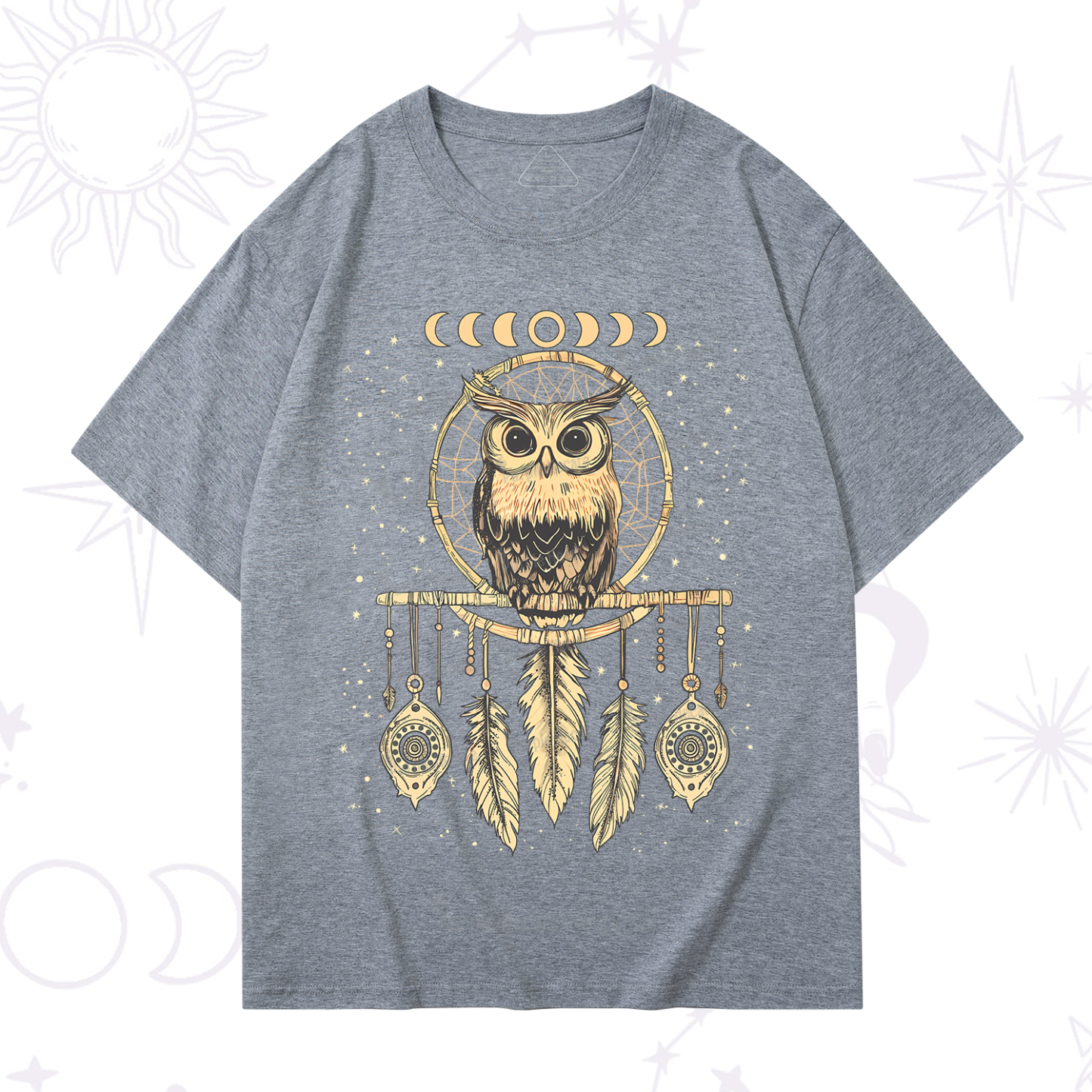 Purplehecate Luna Owl Dream Catcher T-Shirt
