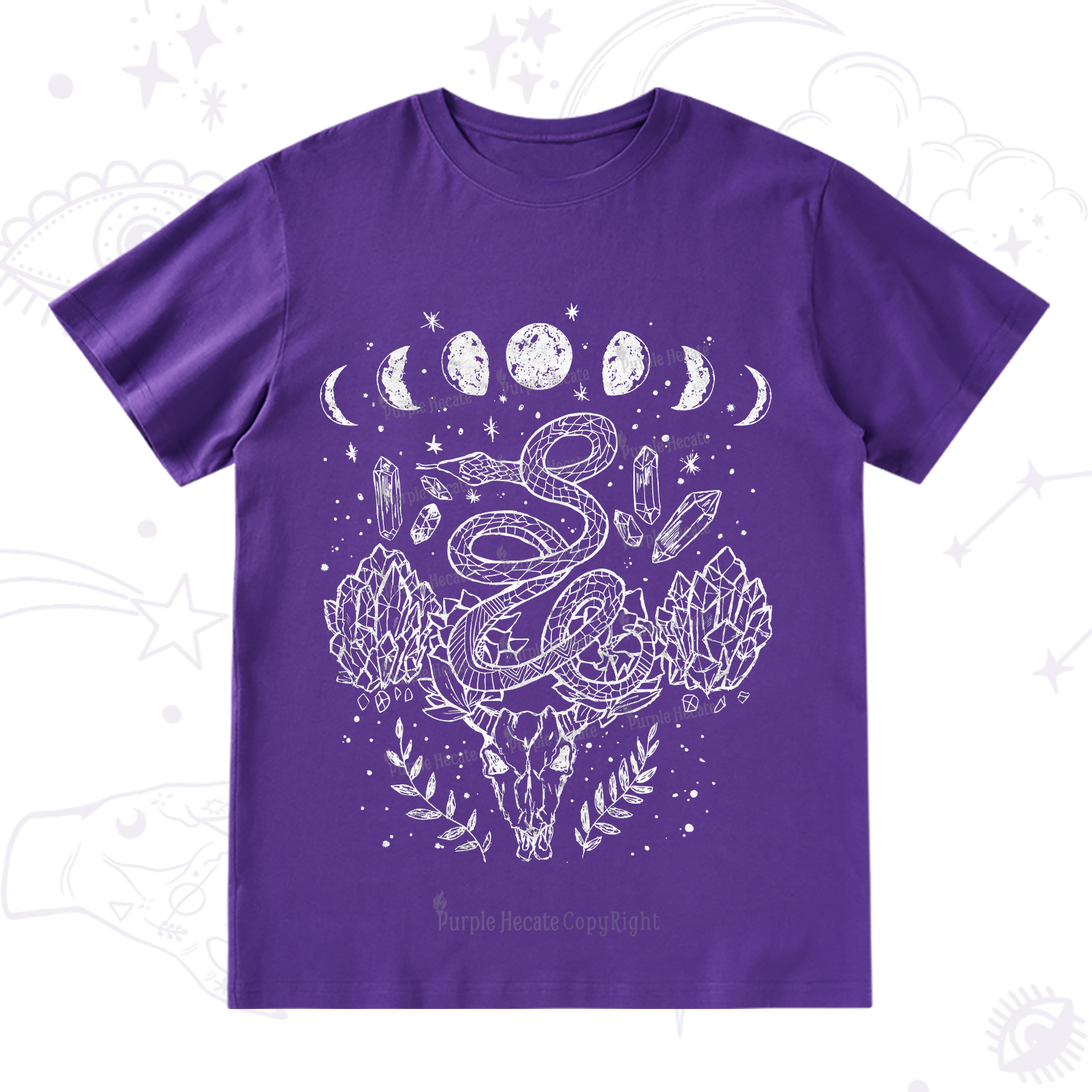 Purplehecate Crystals Witchy T-Shirt