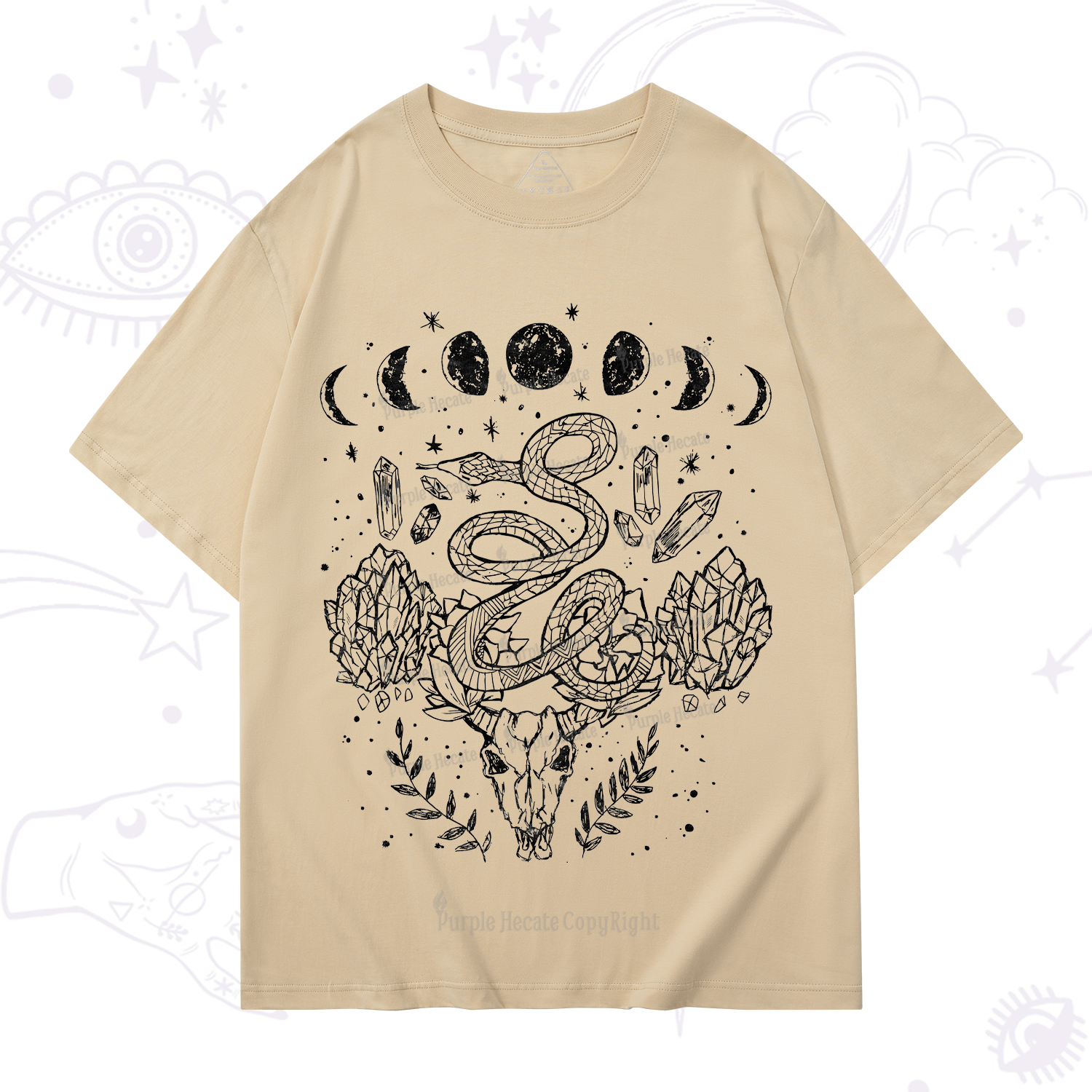 Purplehecate Crystals Witchy T-Shirt
