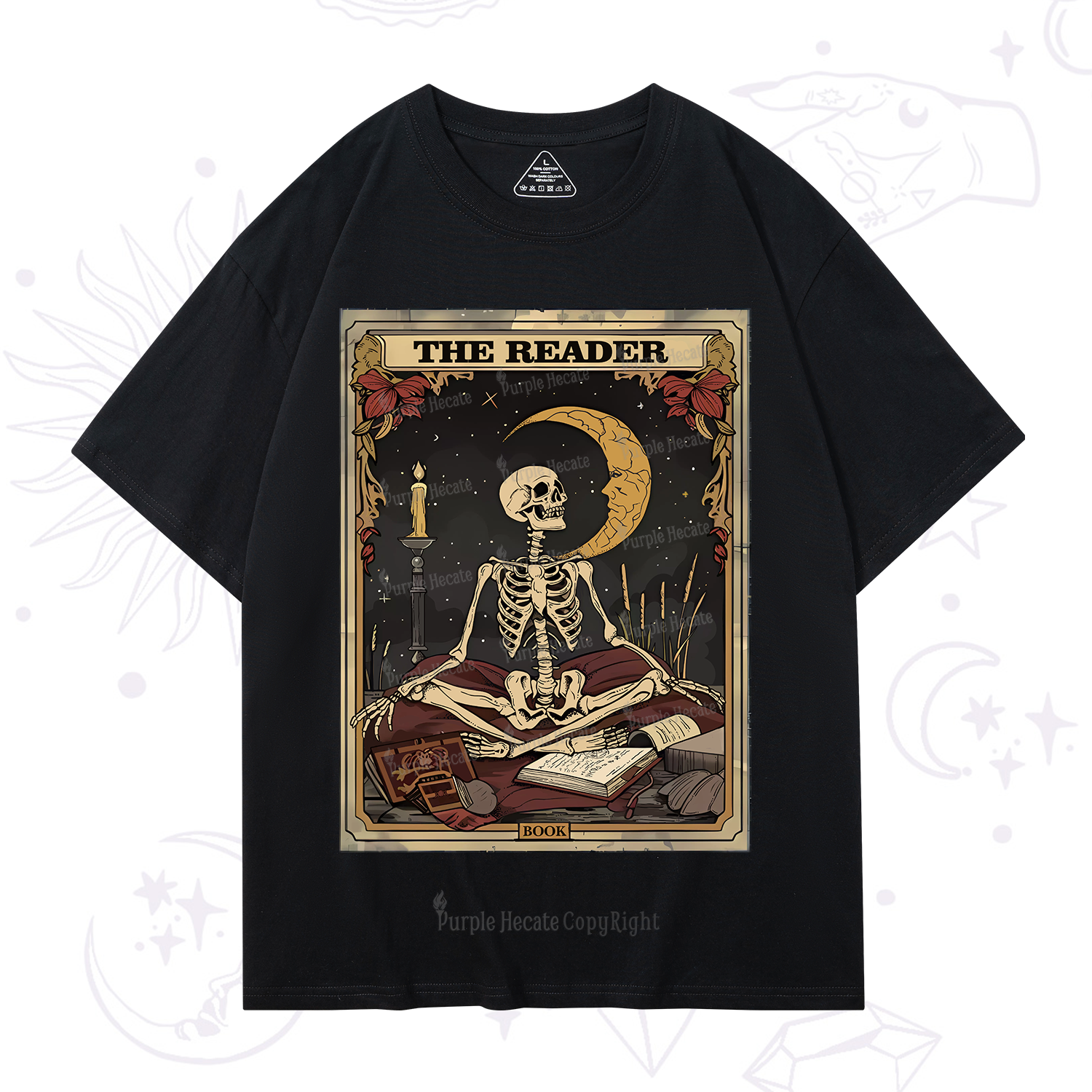 Purplehecate The Reader Tarot Card T-Shirt