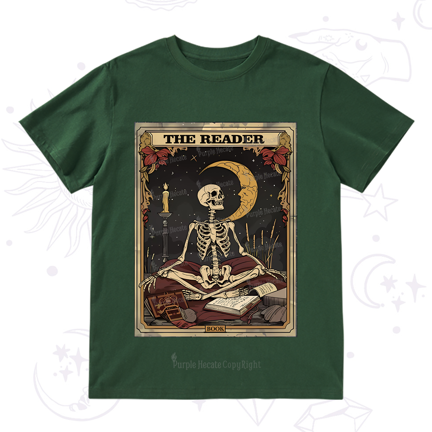 Purplehecate The Reader Tarot Card T-Shirt