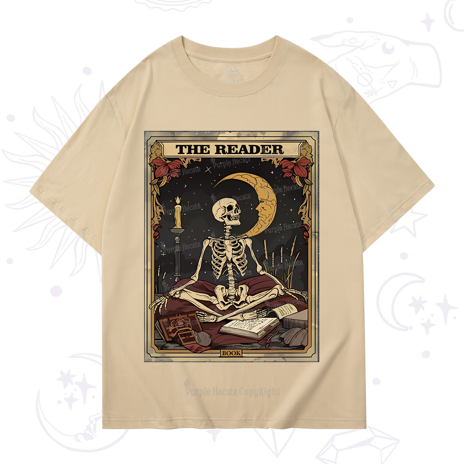 Purplehecate The Reader Tarot Card T-Shirt