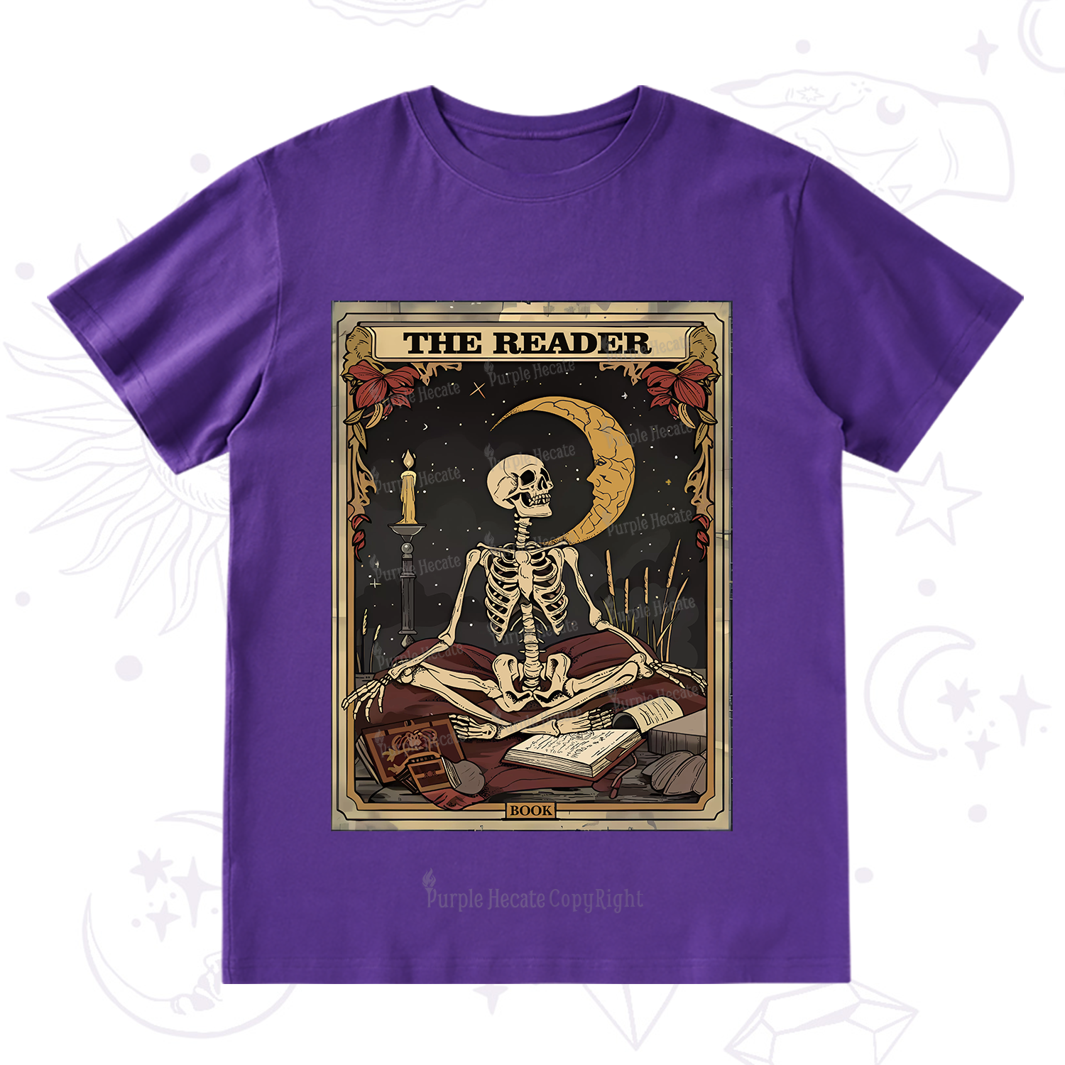 Purplehecate The Reader Tarot Card T-Shirt