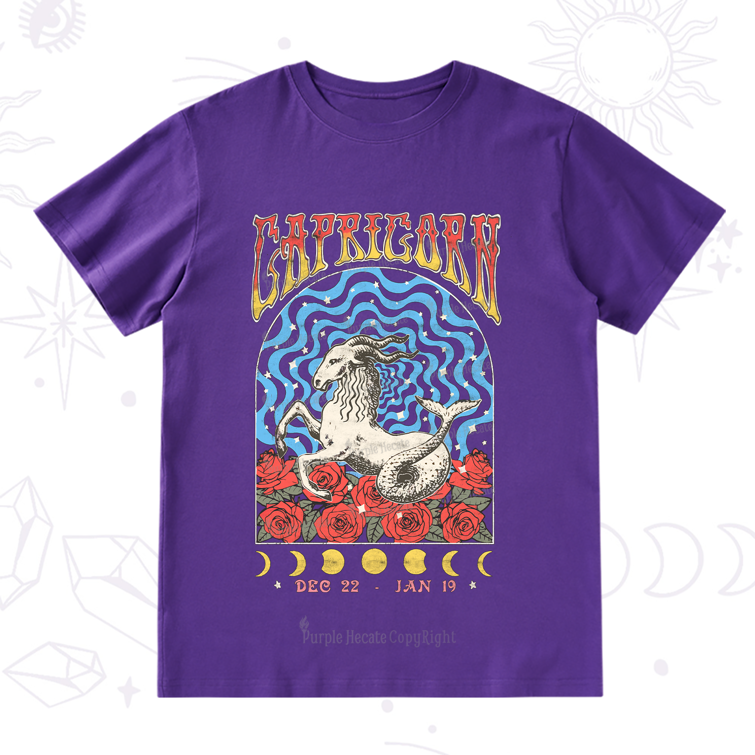 Purplehecate Capricorn Crew Zodiac T-Shirt