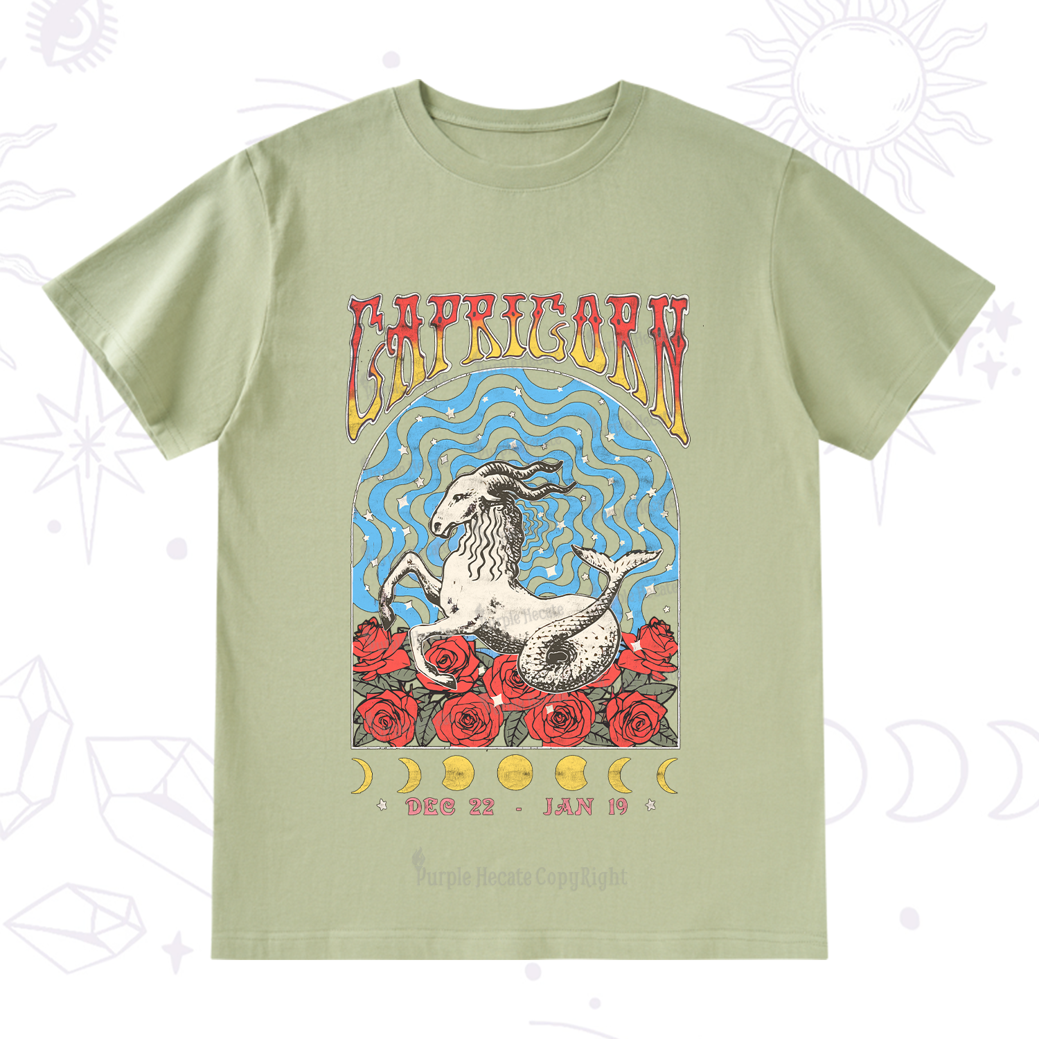 Purplehecate Capricorn Crew Zodiac T-Shirt