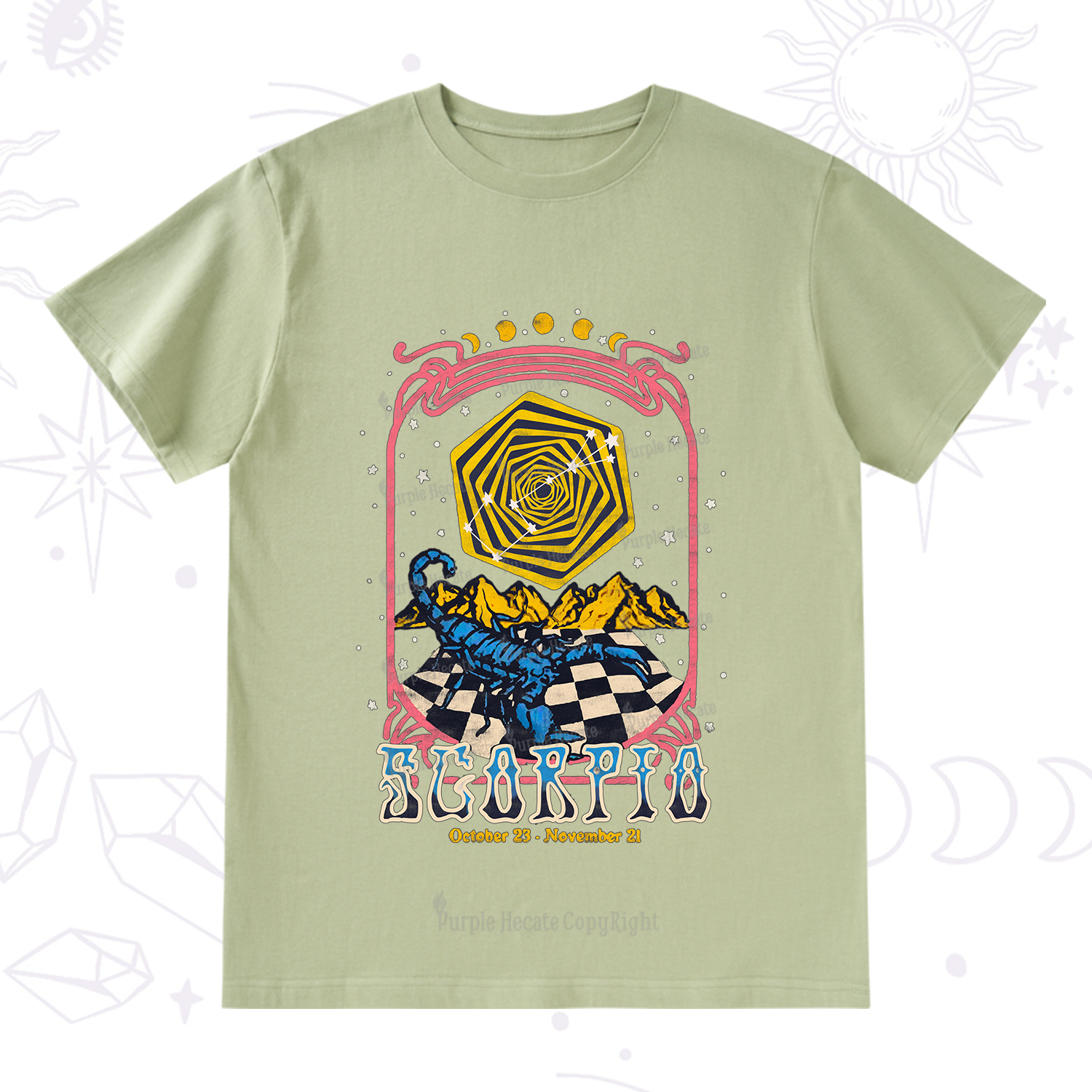 Purplehecate Scorpio Crew Zodiac T-Shirt