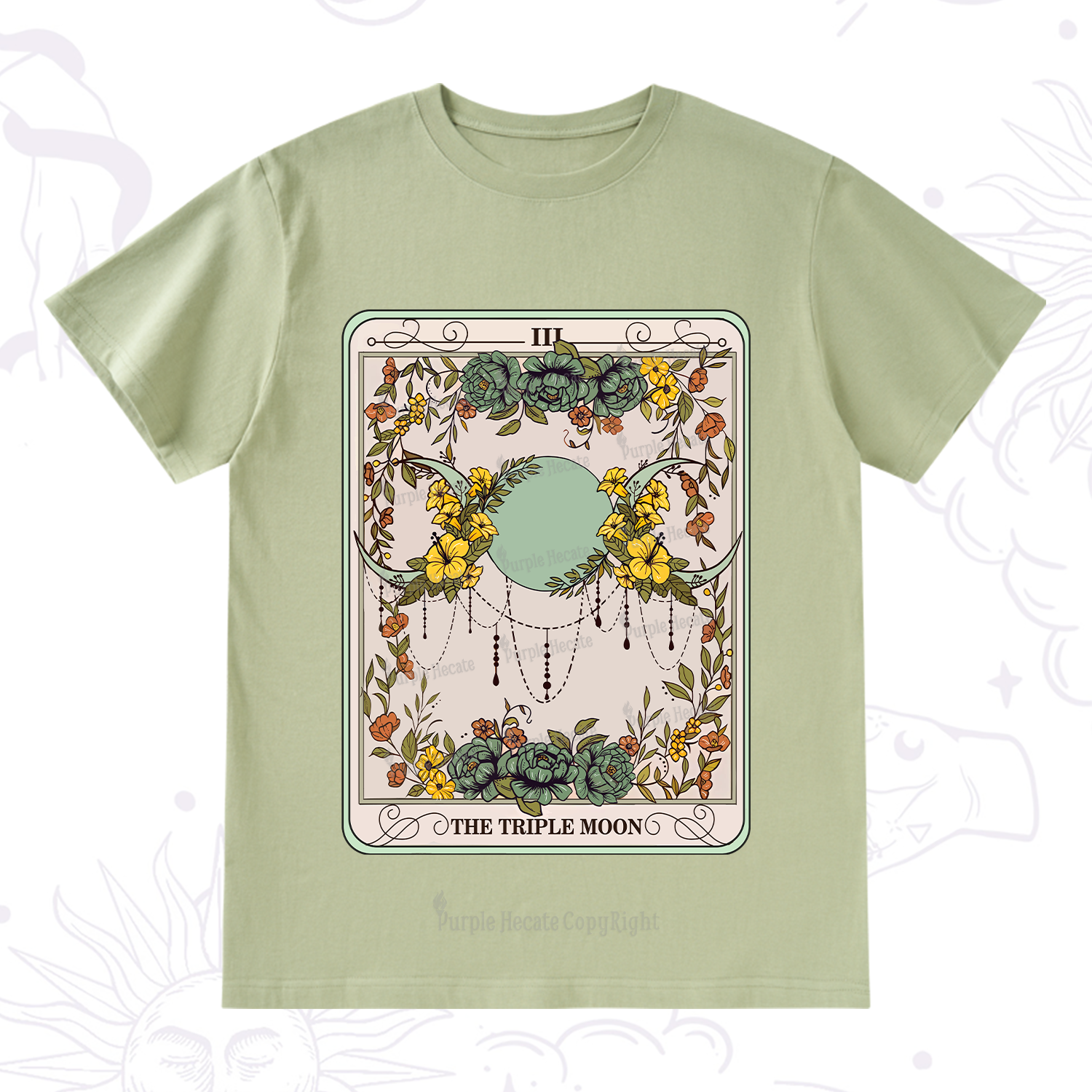 Purplehecate The Triple Moon Tarot T-Shirt