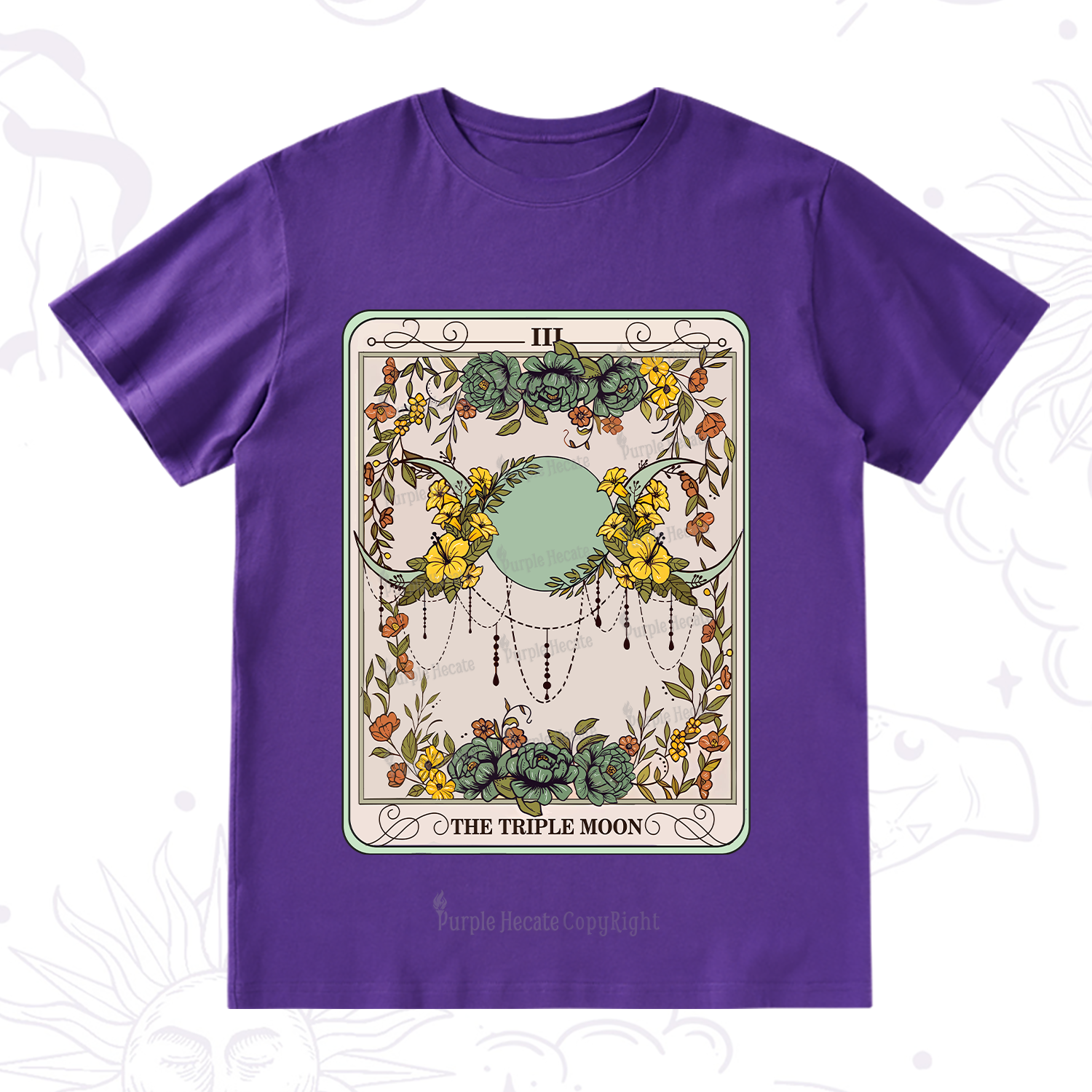 Purplehecate The Triple Moon Tarot T-Shirt