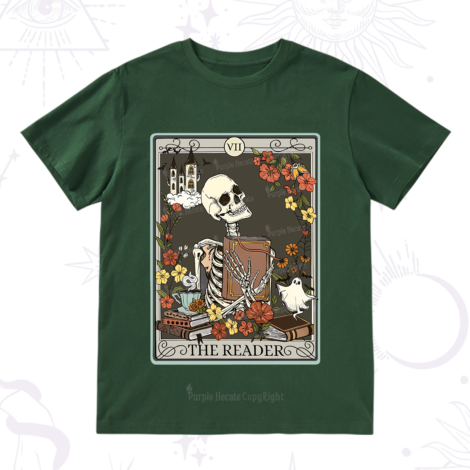 Purplehecate The Reader Tarot Card T-Shirt