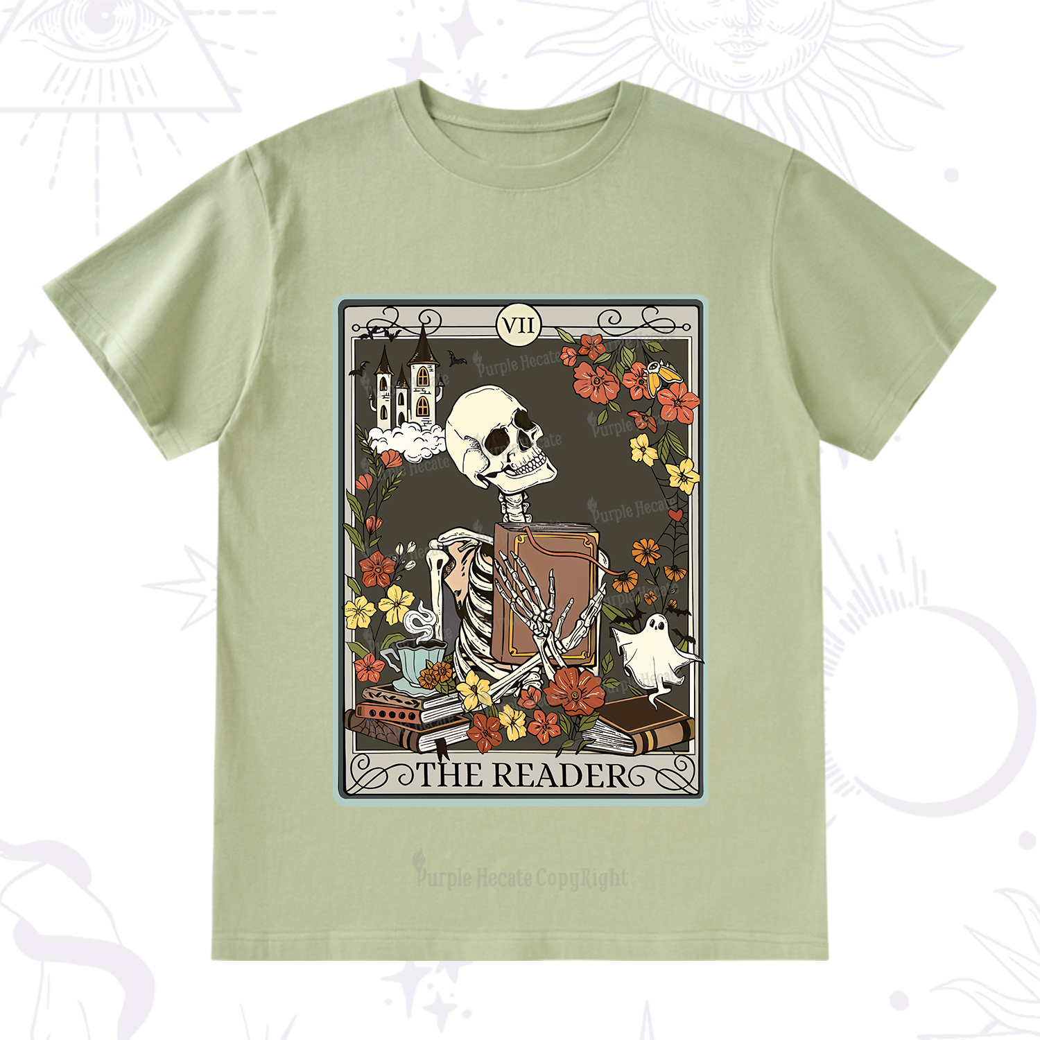 Purplehecate The Reader Tarot Card T-Shirt